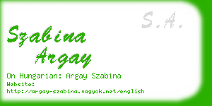 szabina argay business card